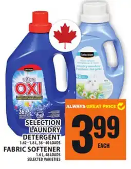 Food Basics SELECTION LAUNDRY DETERGENT OR FABRIC SOFTENER offer