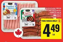 Food Basics SELECTION FRESH PORK SAUSAGES FAMILY PACK offer