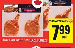 Food Basics LEGACY MARINATED BONE-IN PORK CHOPS offer