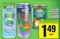 Food Basics GRACE COCONUT WATER OR MILK offer