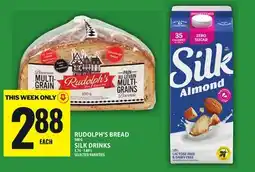 Food Basics RUDOLPH'S BREAD OR SILK DRINKS offer