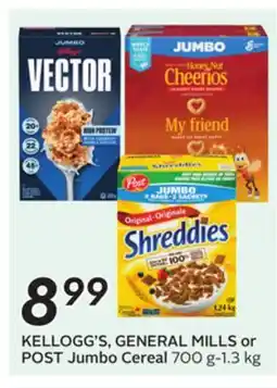 Sobeys KELLOGG'S, GENERAL MILLS or POST Jumbo Cereal offer