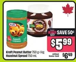 FreshCo Kraft Peanut Butter 750 g-1 kg Hazelnut Spread 750 mL offer
