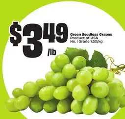 FreshCo Green Seedless Grapes Product of USA No. 1 Grade 7.69/kg offer