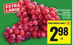 Food Basics RED SEEDLESS GRAPES offer