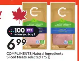 Sobeys Natural Ingredients Sliced Meats offer