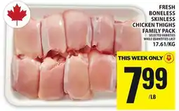 Food Basics FRESH BONELESS SKINLESS CHICKEN THIGHS FAMILY PACK offer