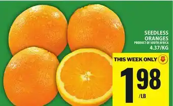 Food Basics SEEDLESS ORANGES offer