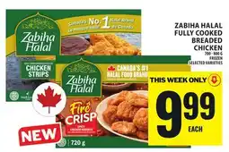 Food Basics ZABIHA HALAL FULLY COOKED BREADED CHICKEN offer