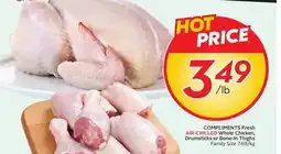 Sobeys Fresh AIR-CHILLED Whole Chicken, Drumsticks or Bone-In Thighs offer