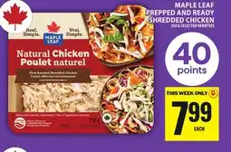 Food Basics MAPLE LEAF PREPPED AND READY SHREDDED CHICKEN offer