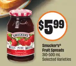 FreshCo Smucker's Fruit Spreads 310-500 mL Selected Varieties offer