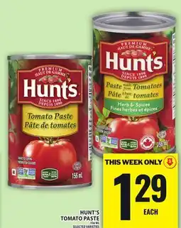 Food Basics HUNT'S TOMATO PASTE offer