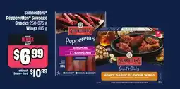 FreshCo Schneiders Pepperettes Sausage Snacks 250-375 g Wings 615 g offer