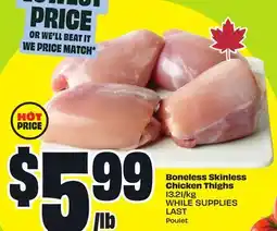 FreshCo Boneless Skinless Chicken Thighs 13.21/kg offer