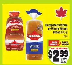 FreshCo Dempster's White or Whole Wheat Bread 675 g offer