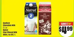 FreshCo Sealtest Chocolate Milk 2 L or Natrel Fine Filtered Milk Skim, 1 or 2% 2 L offer