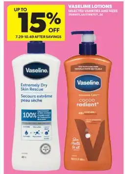 Real Canadian Superstore VASELINE LOTIONS offer
