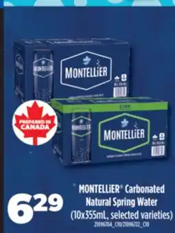 Real Canadian Superstore MONTELLIER CARBONATED NATURAL SPRING WATER, 10X355ML offer