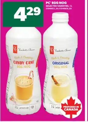 Real Canadian Superstore PC EGG NOG, 1 L offer