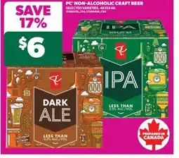 Real Canadian Superstore PC NON-ALCOHOLIC CRAFT BEER, 4X355 ML offer
