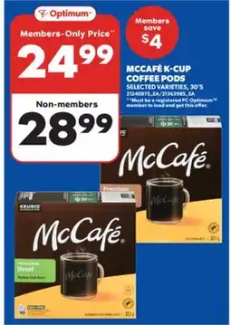 Real Canadian Superstore MCCAFÉ K-CUP COFFEE PODS, 30' S offer