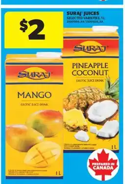 Real Canadian Superstore SURAJ JUICES, 1 L offer