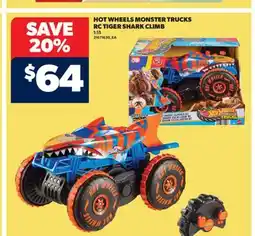 Real Canadian Superstore HOT WHEELS MONSTER TRUCKS RC TIGER SHARK CLIMB offer