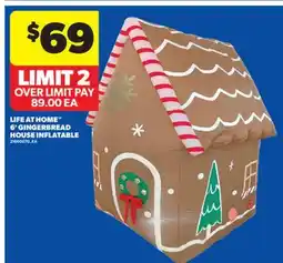 Real Canadian Superstore LIFE AT HOME 6' GINGERBREAD HOUSE INFLATABLE offer