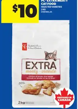 Real Canadian Superstore PC EXTRA MEATY CAT FOOD, 2 KG offer