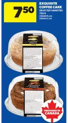 Real Canadian Superstore EXQUISITE COFFEE CAKE, 750 G offer