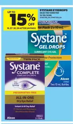 Real Canadian Superstore SYSTANE EYEDROPS, 15/20/30 ML offer