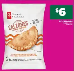 Real Canadian Superstore PC CALZONES, 240 G offer
