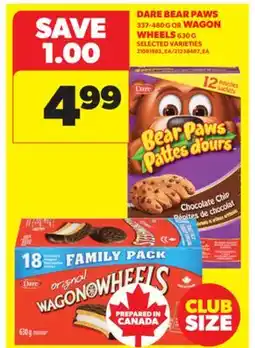 Real Canadian Superstore DARE BEAR PAWS, 337-480 G OR WAGON WHEELS, 630 G offer