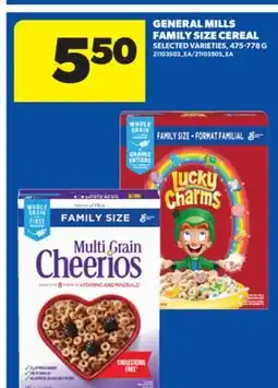 Real Canadian Superstore GENERAL MILLS FAMILY SIZE CEREAL, 475-778 G offer