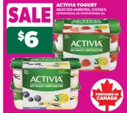 Real Canadian Superstore ACTIVIA YOGURT, 12X100G offer