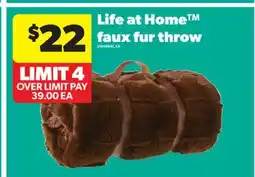 Real Canadian Superstore LIFE AT HOME FAUX FUR THROW offer