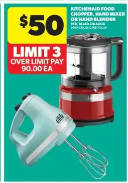 Real Canadian Superstore KITCHENAID FOOD CHOPPER, HAND MIXER OR HAND BLENDER offer