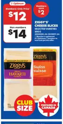 Real Canadian Superstore ZIGGY'S CHEESE SLICES, 500 G offer