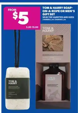 Real Canadian Superstore TOM & HARRY SOAP-ON-A-ROPE OR MEN'S GIFT SET offer