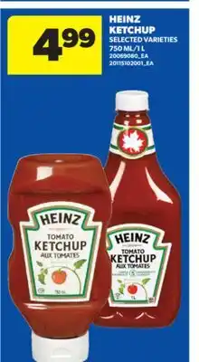 Real Canadian Superstore HEINZ KETCHUP, 750 ML/1 L offer