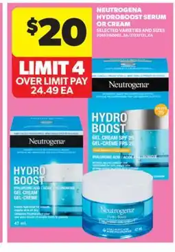 Real Canadian Superstore NEUTROGENA HYDROBOOST SERUM OR CREAM offer