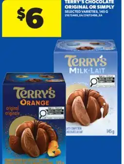 Real Canadian Superstore TERRY'S CHOCOLATE ORIGINAL OR SIMPLY, 145 G offer