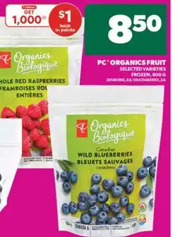 Real Canadian Superstore PC ORGANICS FRUIT, 600 G offer