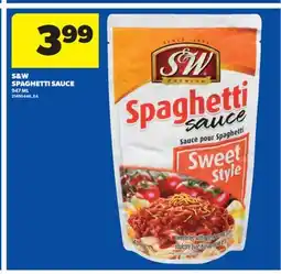 Real Canadian Superstore S & W SPAGHETTI SAUCE, 947 ML offer