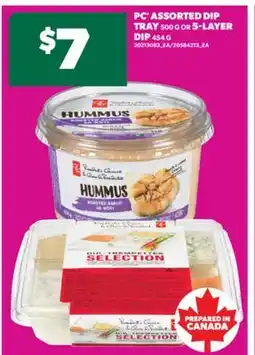 Real Canadian Superstore PC ASSORTED DIP TRAY, 500 G OR 5-LAYER DIP, 454 G offer