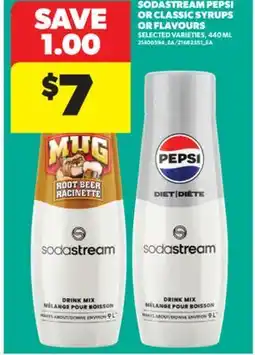 Real Canadian Superstore SODASTREAM PEPSI OR CLASSIC SYRUPS OR FLAVOURS, 440 ML offer