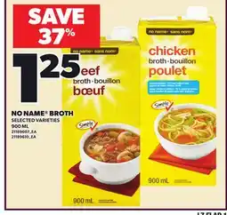 Loblaws NO NAME BROTH, 900 ML offer