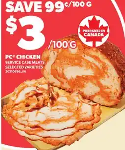 Loblaws PC CHICKEN SERVICE CASE MEATS offer