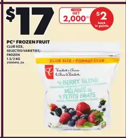 Loblaws PC FROZEN FRUIT, 1.5/2 KG offer
